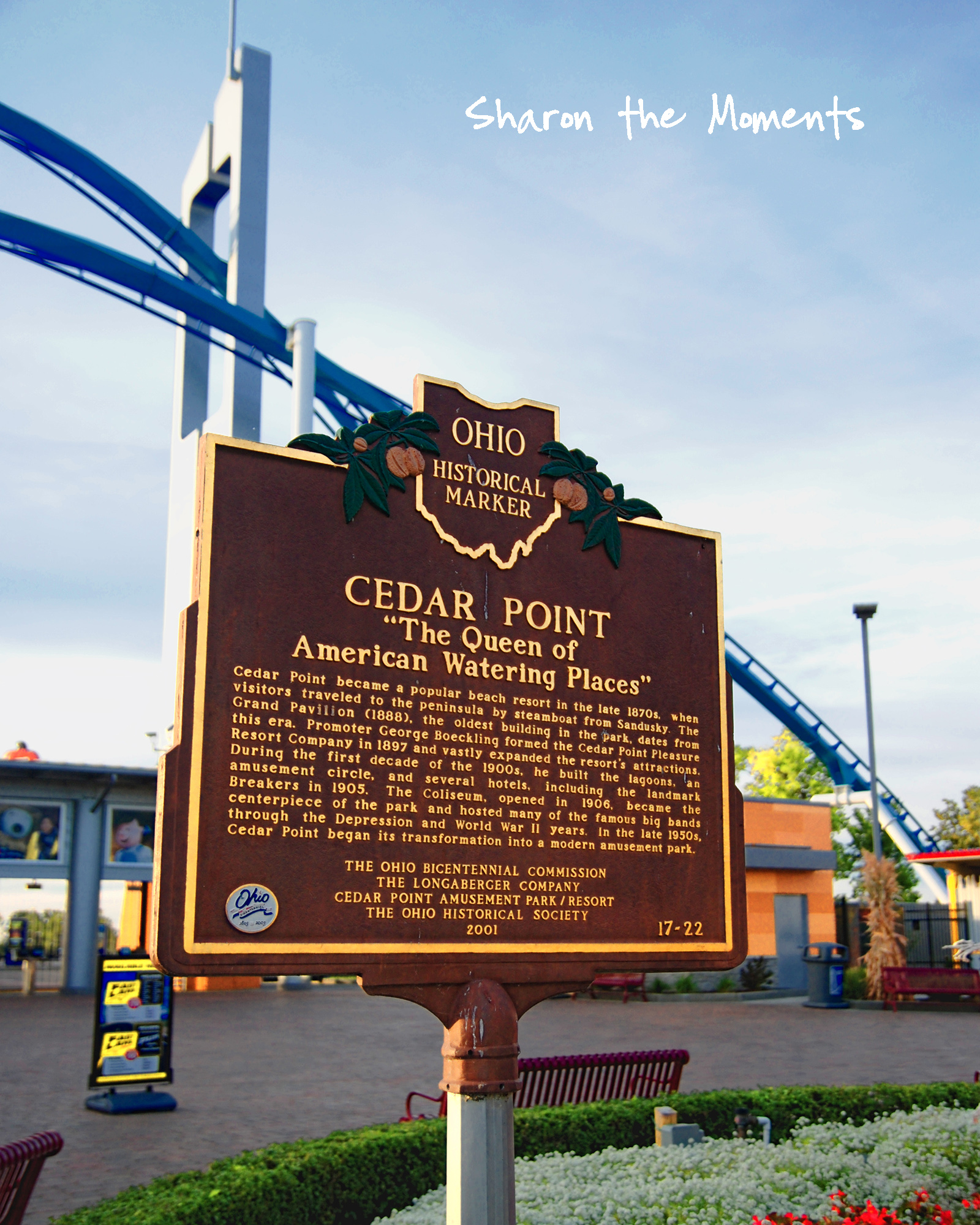 Cedar Point Sandusky Ohio Historical Marker|Sharon the Moments blog