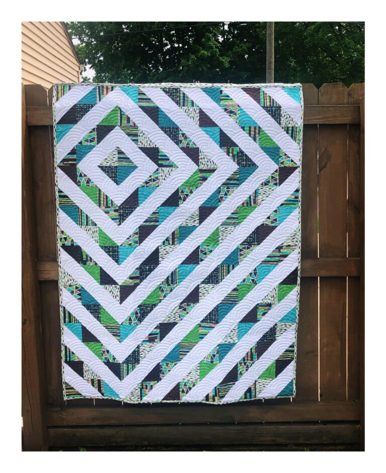 Ripple Effect Half Square Triangles Quilt