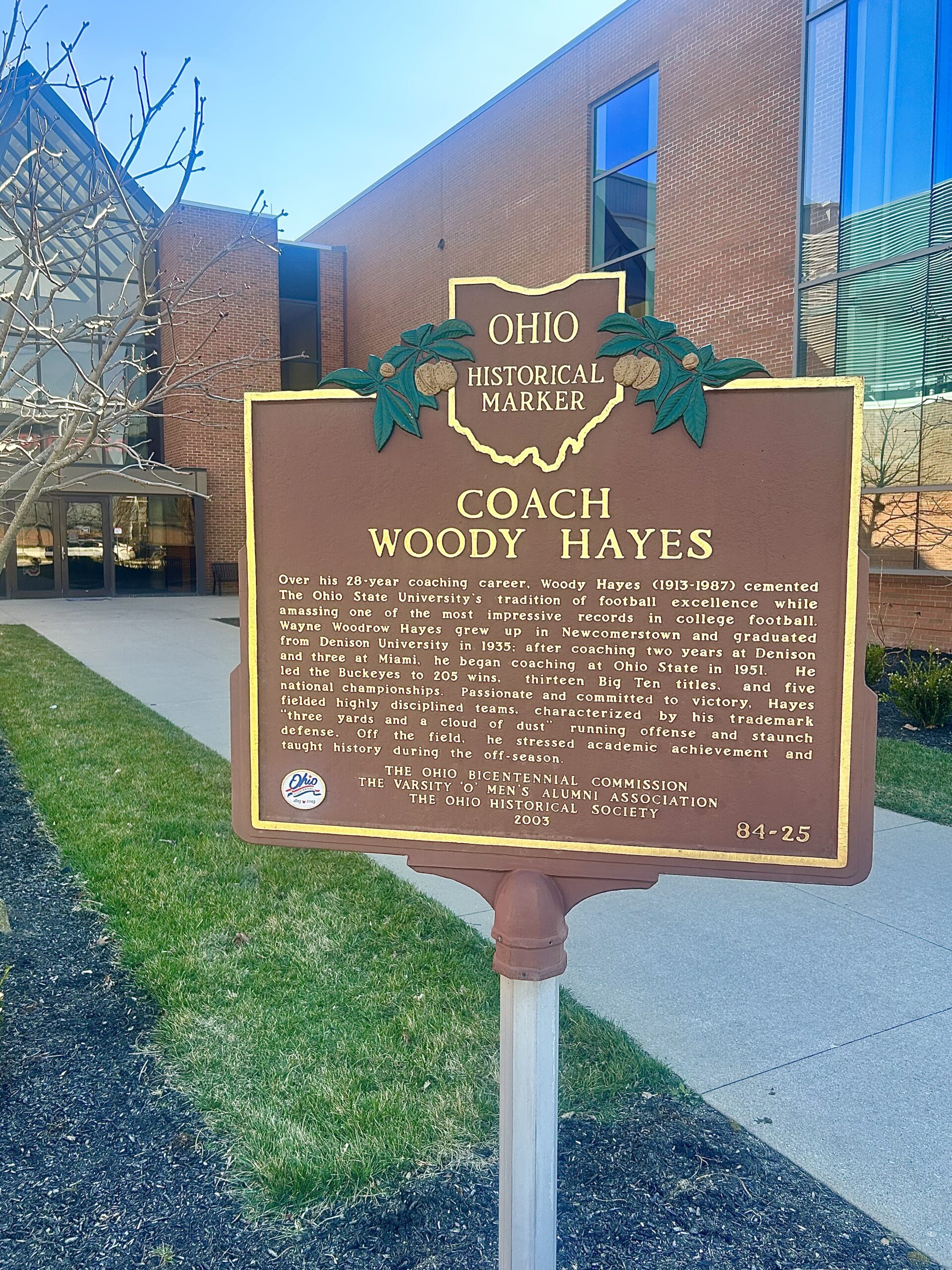 Ohio Historical Marker #84-25 Coach Woody Hayes || Sharon the Moments Blog