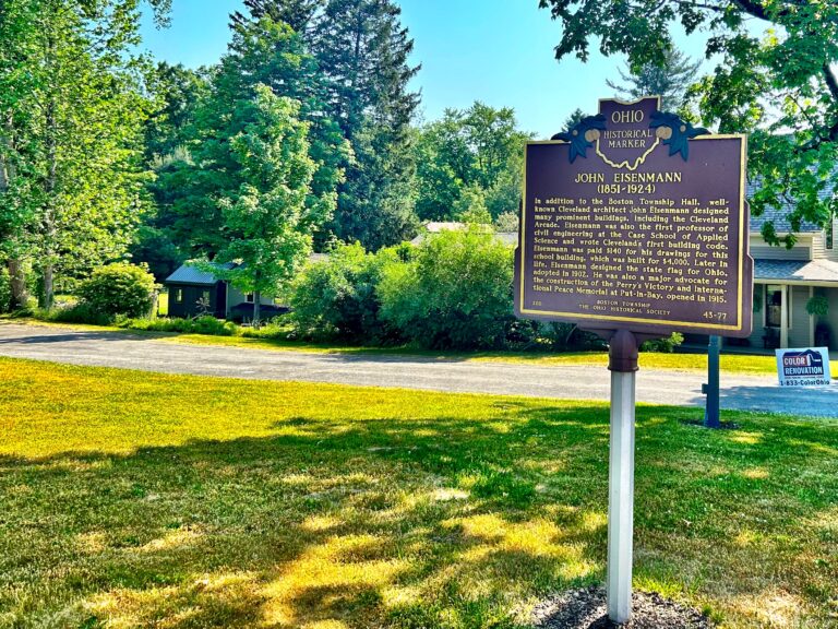 Remarkable Ohio … Ohio Historical Marker #43-77 Boston Township Hall / John Eisenmann